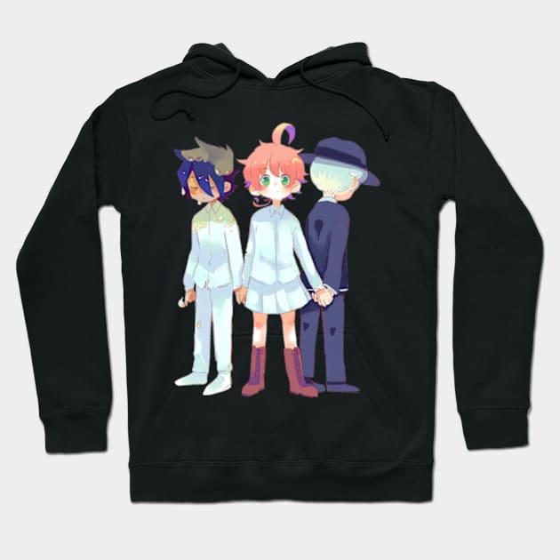 Cute Trio The Promised Neverland Hoodie by TaivalkonAriel